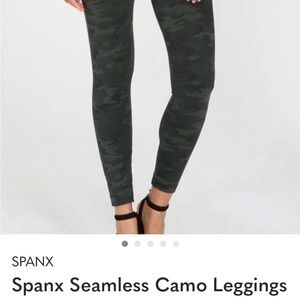 SPANX Woman’s Green Camo Leggings
